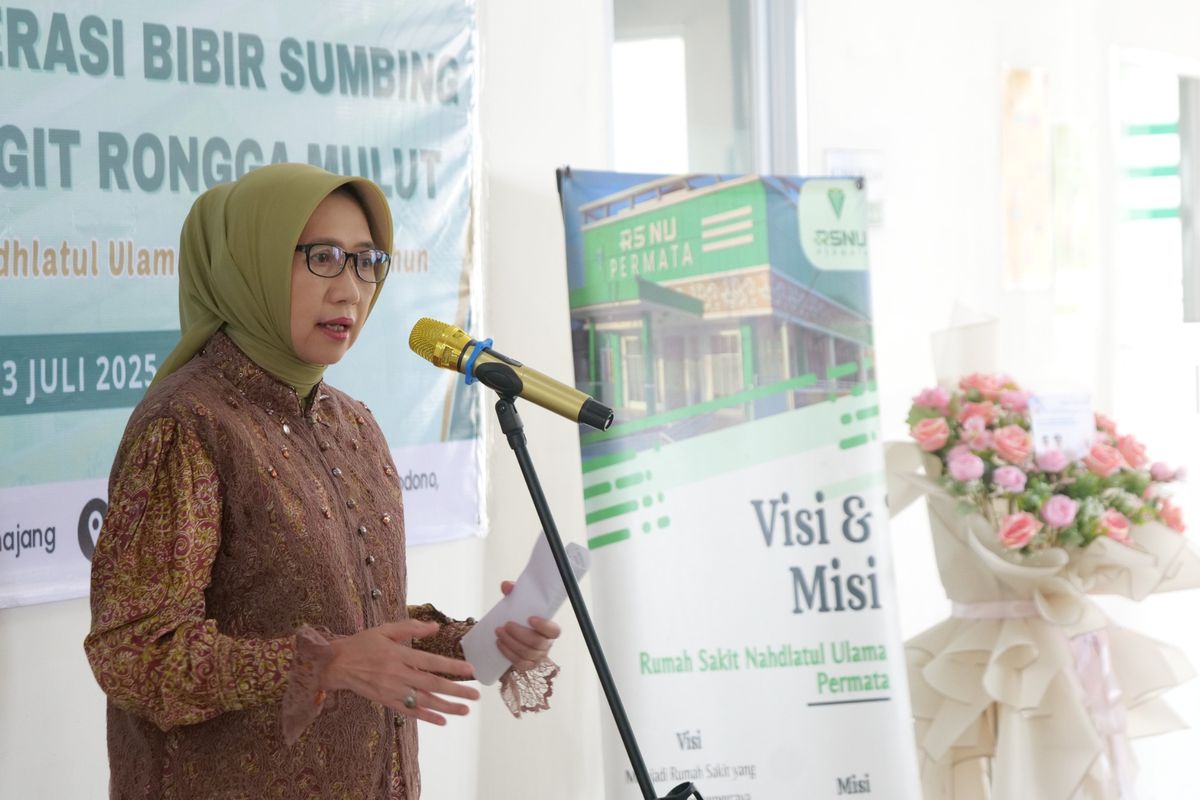 Bupati Lumajang Indah Amperawati di RSNU Lumajang, Sabtu (12/7/2025)