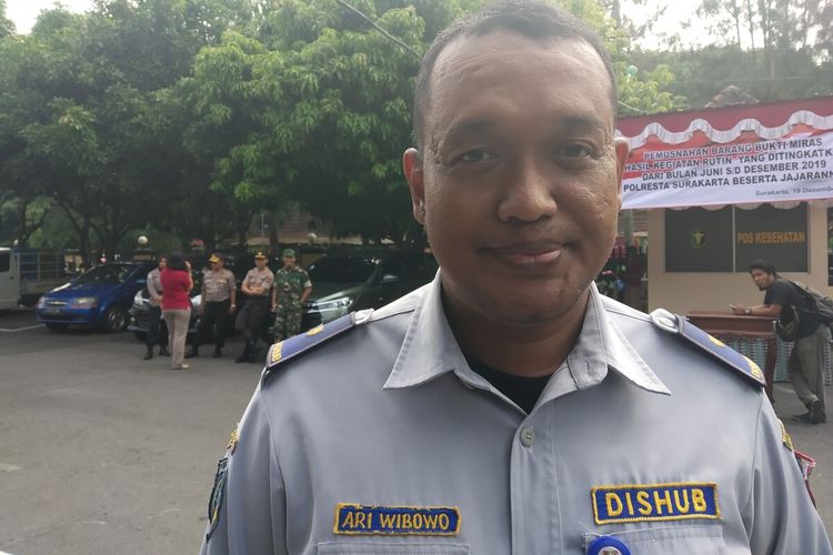 Kepala Bidang Lalu Lintas Dishub Kota Surakarta, Ari Wibowo di Solo, Jawa Tengah, Kamis (19/12/2019).