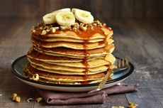 Resep Pancake Topping Pisang, Sarapan Praktis Bisa untuk Vegan