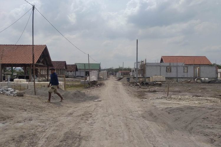 Lahan relokasi warga terdampak proyek Bendungan Semantok di Kecamatan Rejoso, Kabupaten Nganjuk, Senin (5/9/2022)