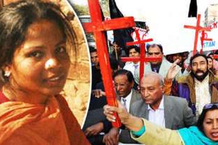 Ratusan ribu orang telah menuntut pembebasan Asia Bibi, perempuan Kristen Pakistan, yang divonis hukuman mati.