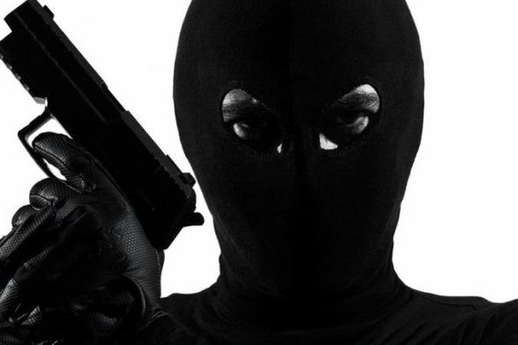 Ilustrasi perampok bersenjata api.
