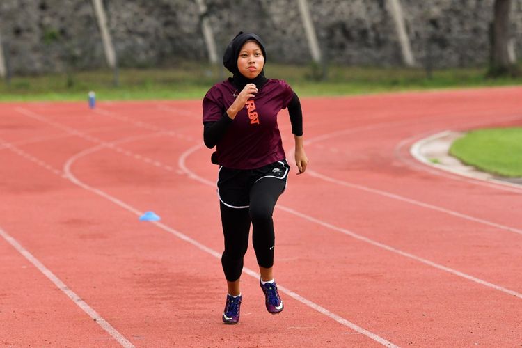 Atlet para-atletik Indonesia Karisma Evi Tiarani yang akan berlaga di Paralimpiade Tokyo 2020.