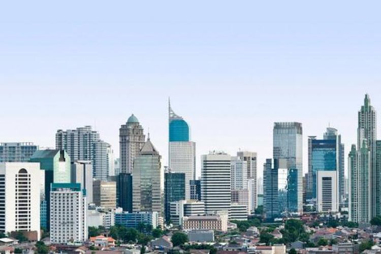 Cakrawala Jakarta yang sarat gedung pencakar langit.