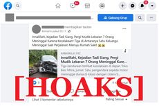 [HOAKS] 7 Orang Meninggal karena Kecelakaan Saat Mudik