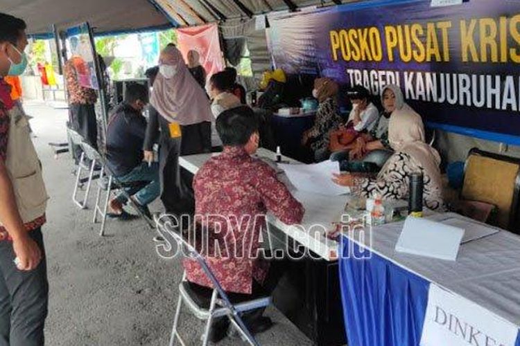 Posko darurat tragedi Arema vs Persebaya yang terletak di Balai Kota Malang 