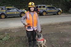 Sosok Bripda Debi, Polisi Wanita yang Jadi Pawang Anjing Pelacak K-9 Saat Pencarian Korban Gempa Cianjur