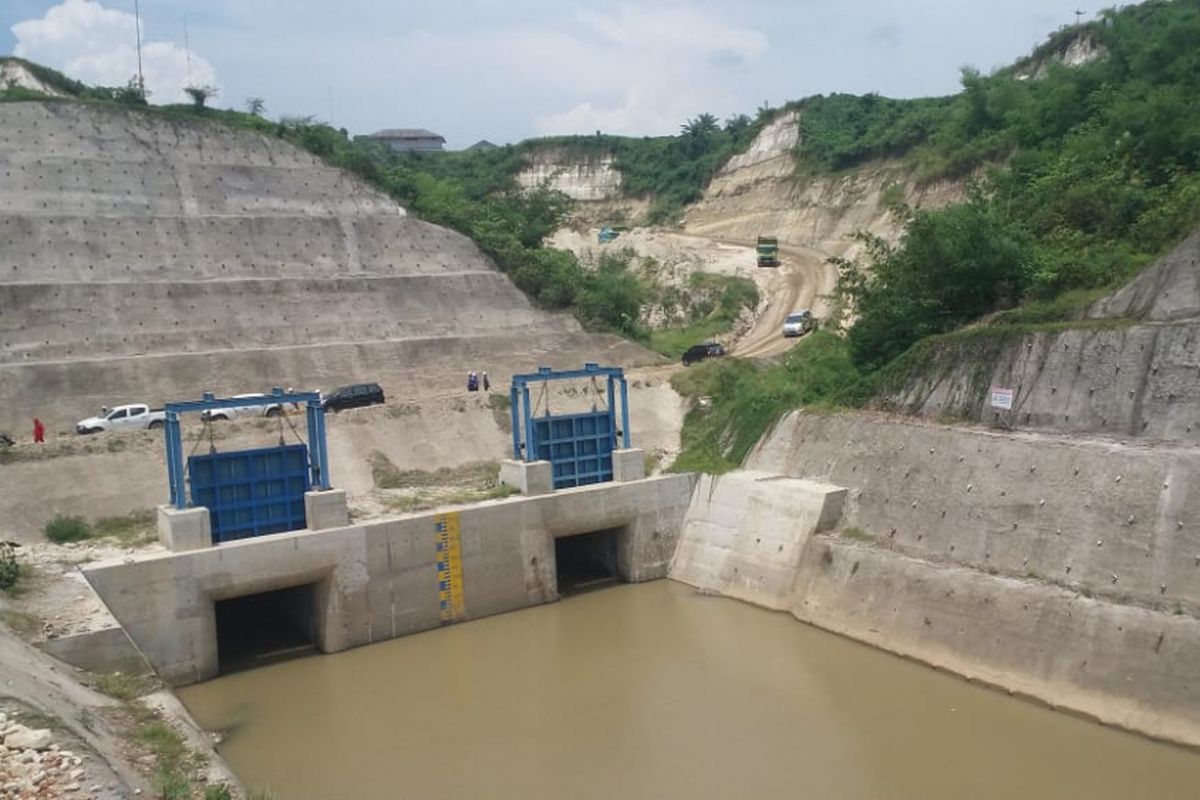 Proyek Bendungan Karian di Kecamatan Rangkasbitung, Kabupaten Lebak, Provinsi Banten.