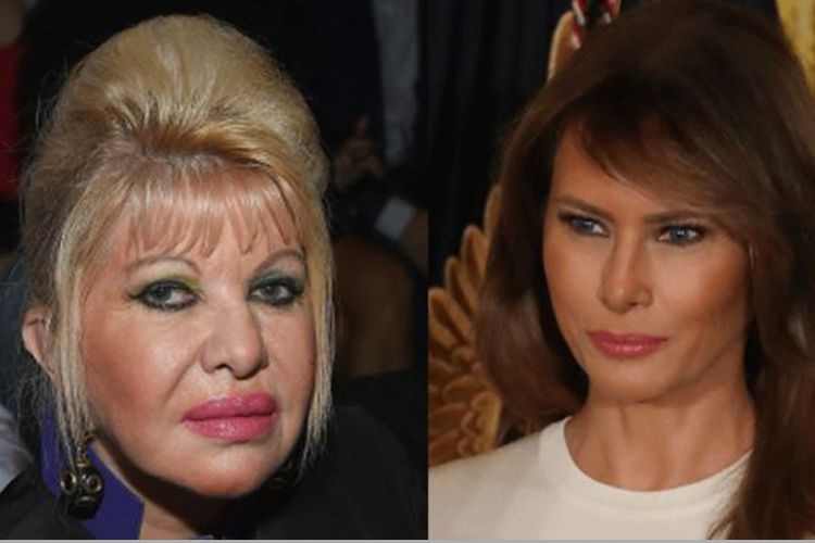 Ivana (kiri) dan Melania Trump (kanan)