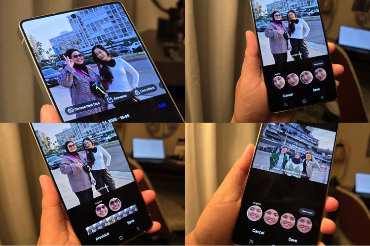 Fitur Best Face dapat diakses langsung di galeri ponsel Galaxy S25 series secara gratis. Hanya butuh waktu sekitar 5 detik untuk mengedit foto dengan fitur Best Face. Hasil edit Best Face sangat rapi dan naturan, membuat foto menjadi lebih maksimal.