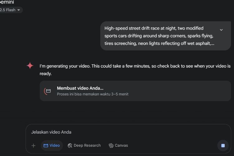 Ilustrasi cara membuat video Veo 3 dengan Gemini AI menggunakan akun yang berlangganan Google AI Pro dan VPN wilayah AS.
