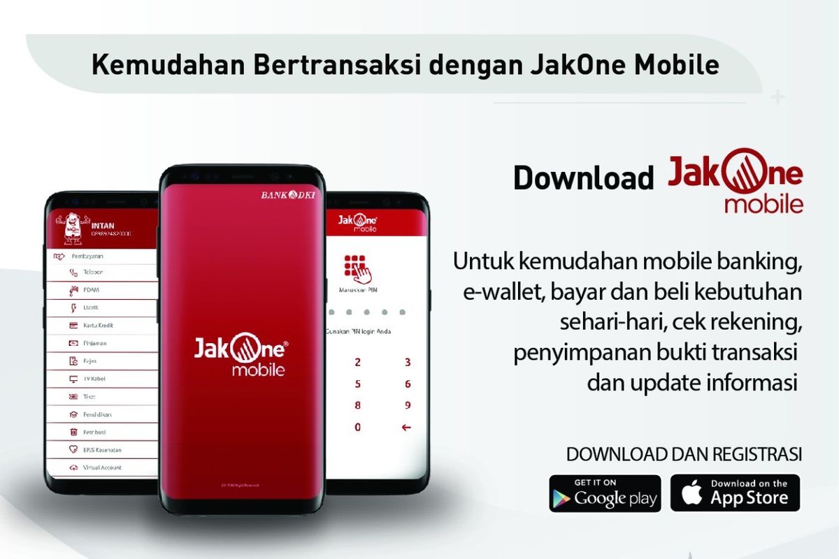 Ilustrasi cara daftar JakOne Mobile sesuai tata cara daftar mobile banking Bank DKI.