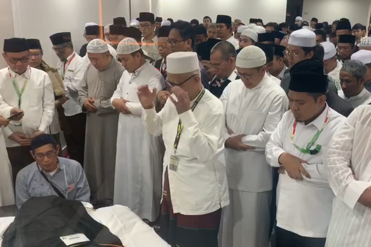 Jenazah KH Maimun Zubair dishalatkan di Mekkah, Selasa (6/8/2019). 