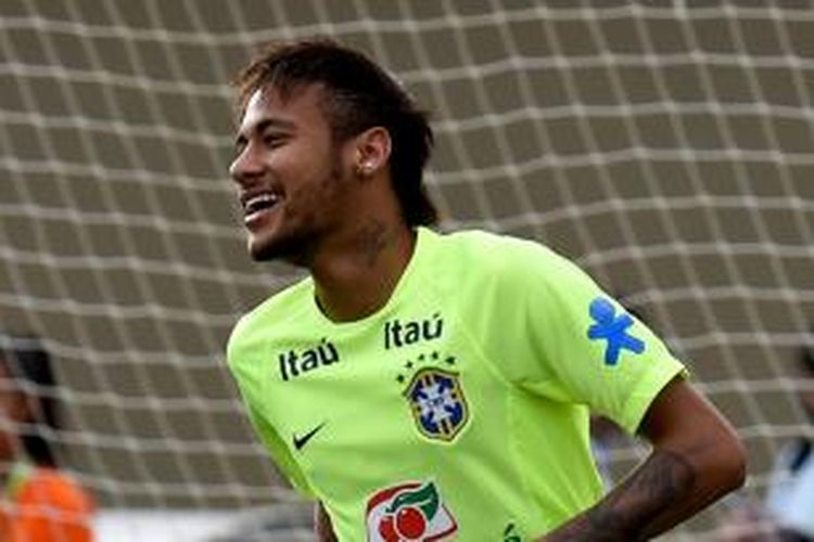 Penyerang tim nasional Brasil, Neymar da Silva. 