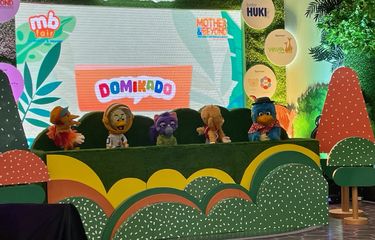 Domikado hadir langsung menghibur anak-anak di Mall Kota Kasablanka, kawasan Menteng, Jakarta Selatan, Minggu (28/5/2023). 