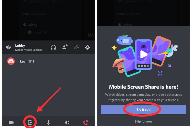 Fitur screen sharing kini sudah tersedia pada aplikasi Discord berbasis Android dan iOS