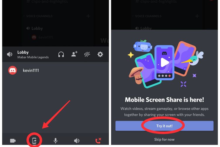 Cara nobar di discord android