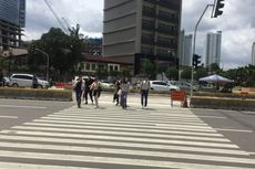 JPO Tosari Dibongkar, Para Pejalan Kaki Lewat Pelican Crossing