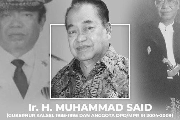 Gubernur Kalsel periode 1985-1995 HM Said meninggal dunia, Rabu (16/2/2022). 