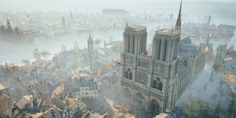 Katedral Notre Dame dalam game Assassins Creed