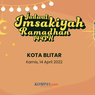 Jadwal Imsak dan Buka Puasa di Kota Blitar Hari Ini, 14 April 2022