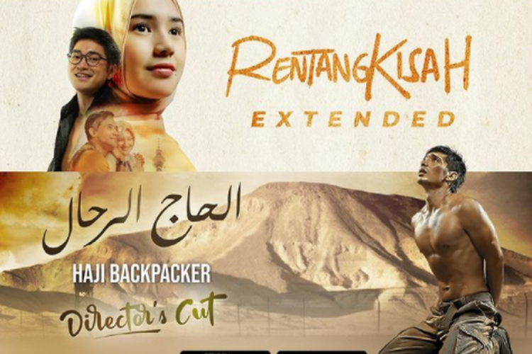 Poster film Rentang Kisah Extended dan Haji Backpacker Director?s Cut.