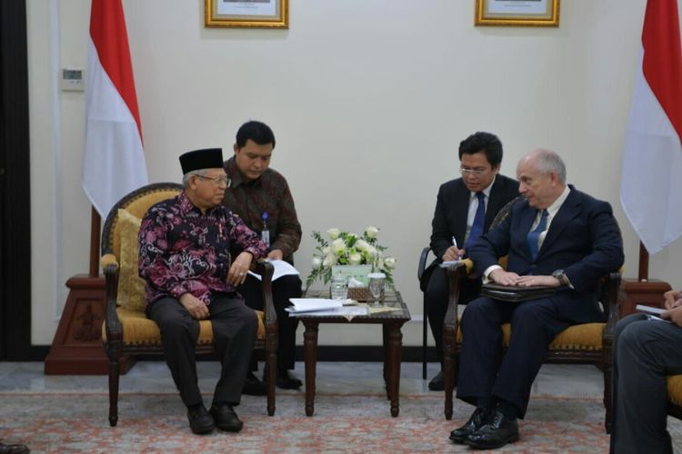 Wakil Presiden Maruf Amin menerima kunjungan Dubes AS untuk Indonesia Joseph Donovan