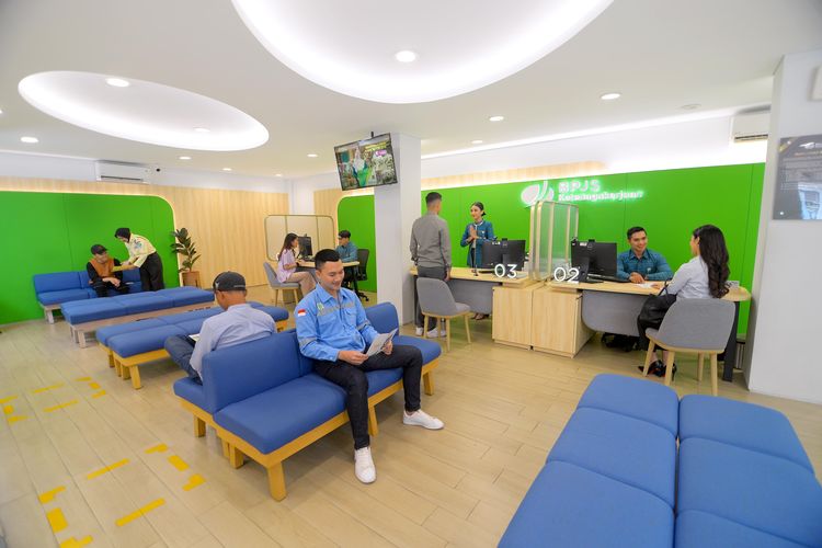 Area kantor pelayanan Badan Penyelenggara Jaminan Sosial (BPJS) Ketenagakerjaan.