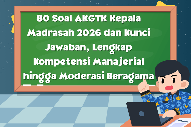 80 Soal AKGTK Kepala Madrasah 2026 dan Kunci Jawaban, Lengkap Kompetensi Manajerial hingga Moderasi Beragama