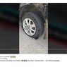 Video Viral Ban Mobil Meletus, Diduga Pakai Ban Vulkanisir 