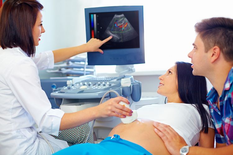 Ilustrasi USG kehamilan. Pemeriksaan kehamilan untuk mengetahui kondisi janin dalam rahim ibu.