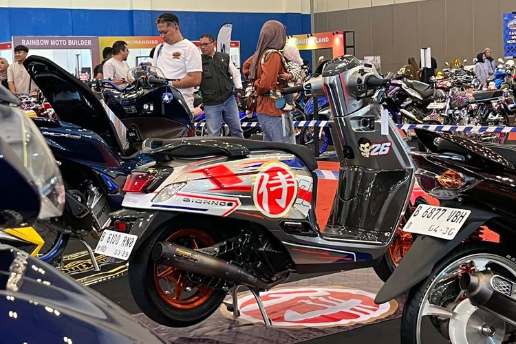 Modifikasi Honda Giorno bertema Pedrosa Shogun di IMOS 2025