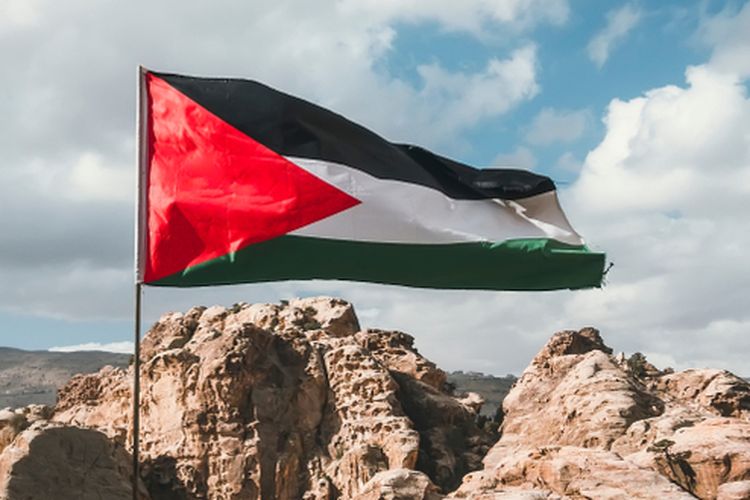 Ilustrasi bendera Palestina. Daftar negara yang telah akui Palestina.