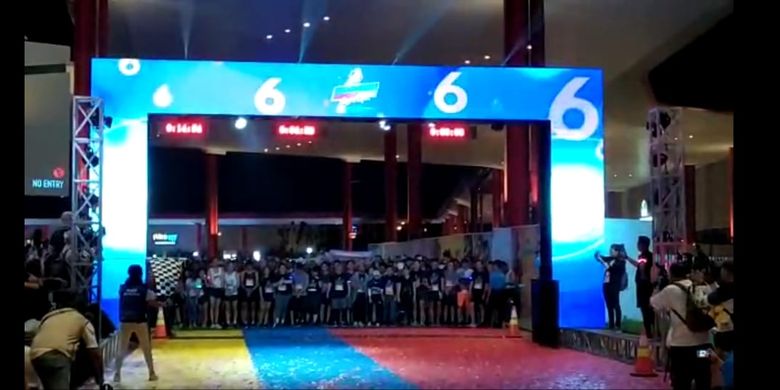 Acara Indonesia Night Run 2019 di BSD City, Tangerang, Sabtu (30/11/2019)