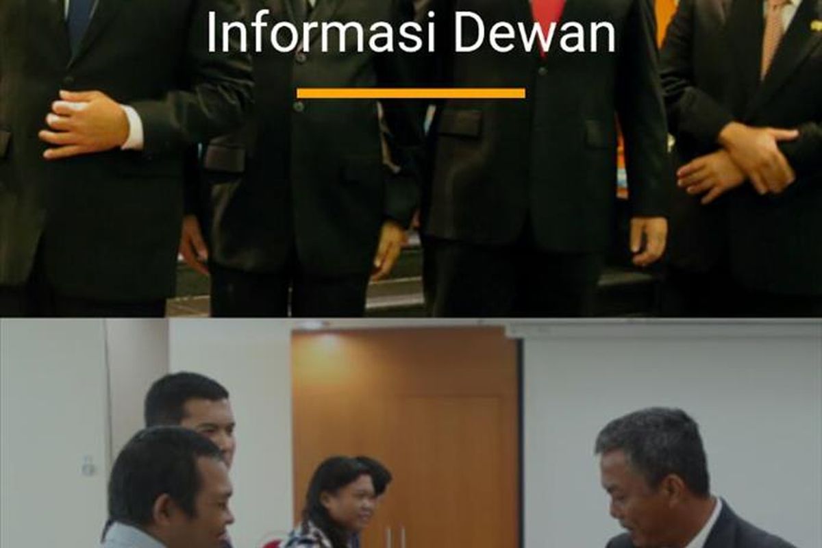 tampilan depan aplikasi SIAP Dewan