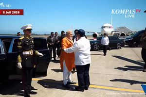 Jelang Kunjungan Candi Prambanan, Prabowo Sambut PM India di Bandara YIA