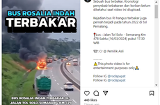 Bus Rosalia Indah Terbakar di Jalan Tol Solo - Semarang