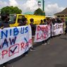 Mahasiswa di Banyumas Gelar Unjuk Rasa Tolak Pengesahan Omnibus Law