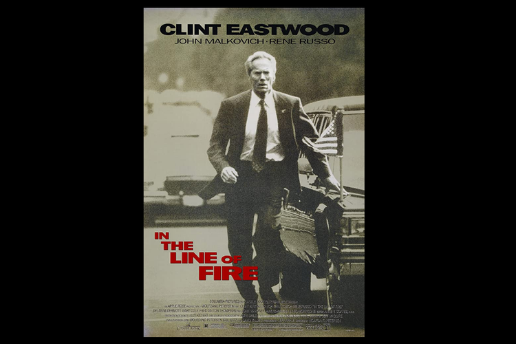 Film aksi thriller In the Line of Fire (1993) dibintangi deretan aktor kenamaan Hollywood seperti Clint Eastwood, John Malkovich, dan Rene Russo.