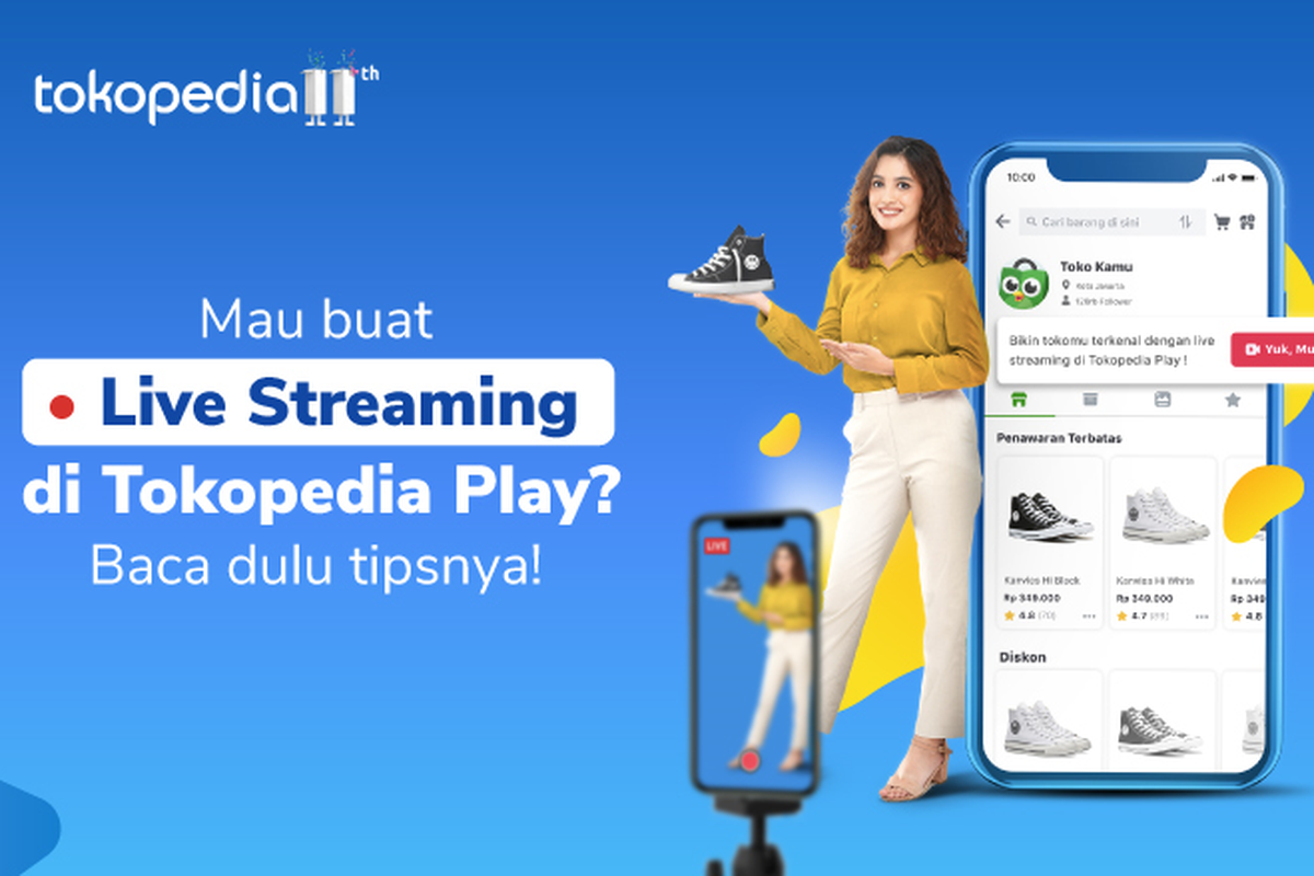 Ilustrasi Tokopedia LIve