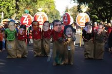 Kala Pasangan Jokowi-Prabowo Kalah Cepat dengan Jusuf Kalla-Megawati dalam Lomba Balap Karung