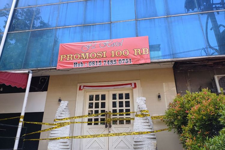 Kondisi terkini hotel yang terbakar di kawasan Melawai, Kebayoran Baru, Jakarta Selatan, Jumat (18/8/2023) dini hari.