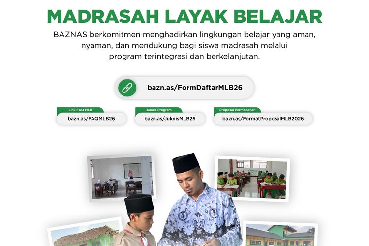 Baznas Buka Bantuan Renovasi untuk 700 Madrasah, Ini Syarat dan Cara Daftarnya