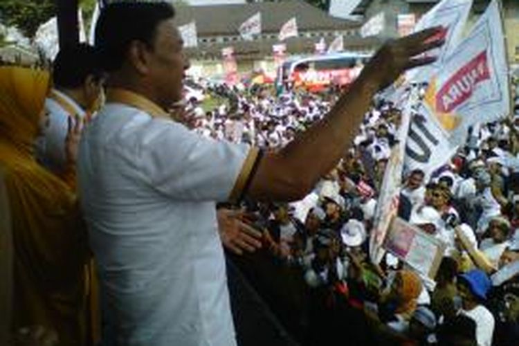 Wiranto saat berkampanye di pandawoharjo Bantul