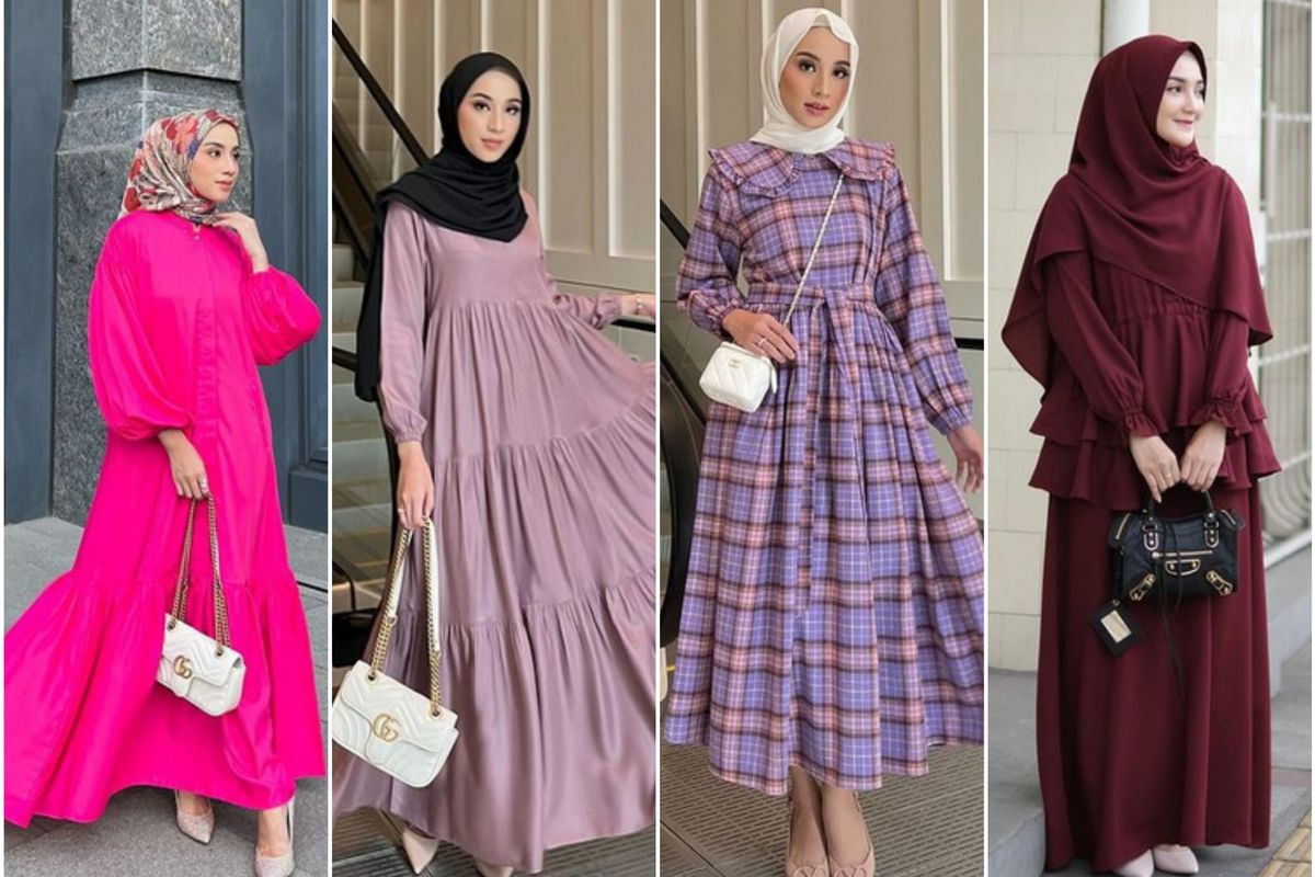 Beragam variasi gamis yang trendi.