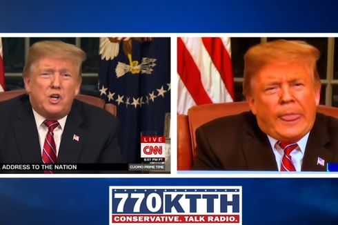Stasiun Televisi Lokal AS Tayangkan Rekaman Pidato Trump yang Direkayasa