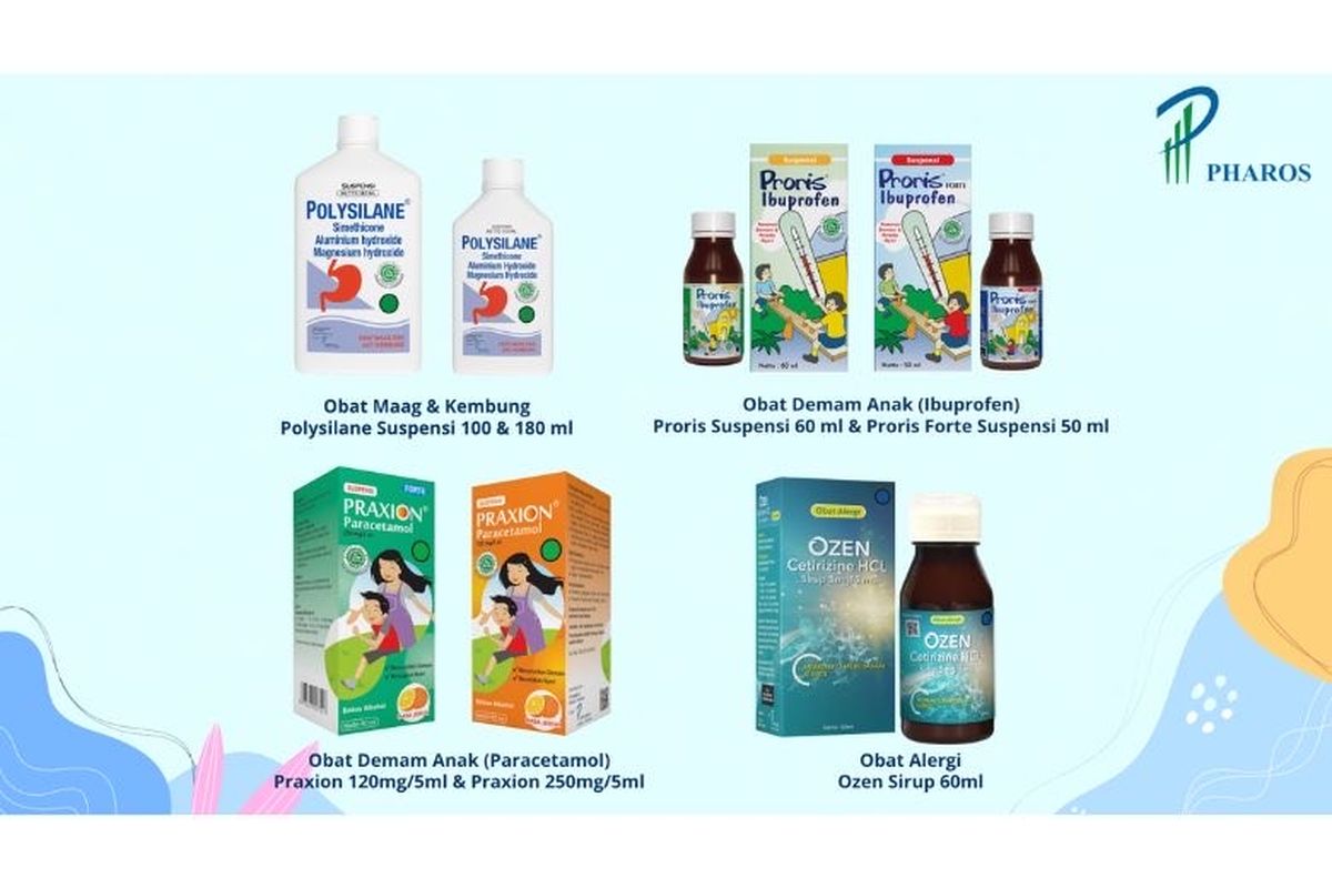 Daftar produk obat sirop Pharos yang terverifikasi aman oleh BPOM. 

