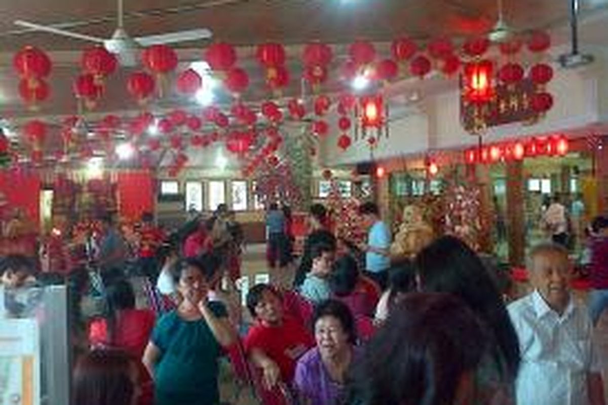 Suasana Aula Vihara Ekayana, Jakarta Barat, Pasca Kebaktian Doa Bersama Merayakan Tahun Baru China