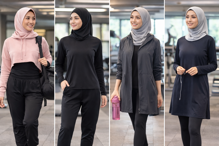 20 Outfit Olahraga Hijab Modis untuk Jogging, Gym, dan Outdoor