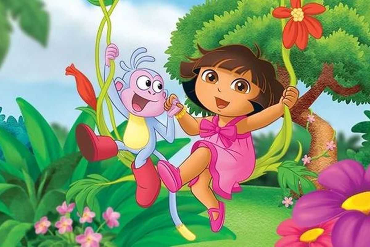 Poster serial Dora the Explorer.